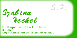 szabina heckel business card